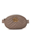 Gucci Calfskin Matelasse GG Marmont Belt Bag 85 34 Porcelain Rose
