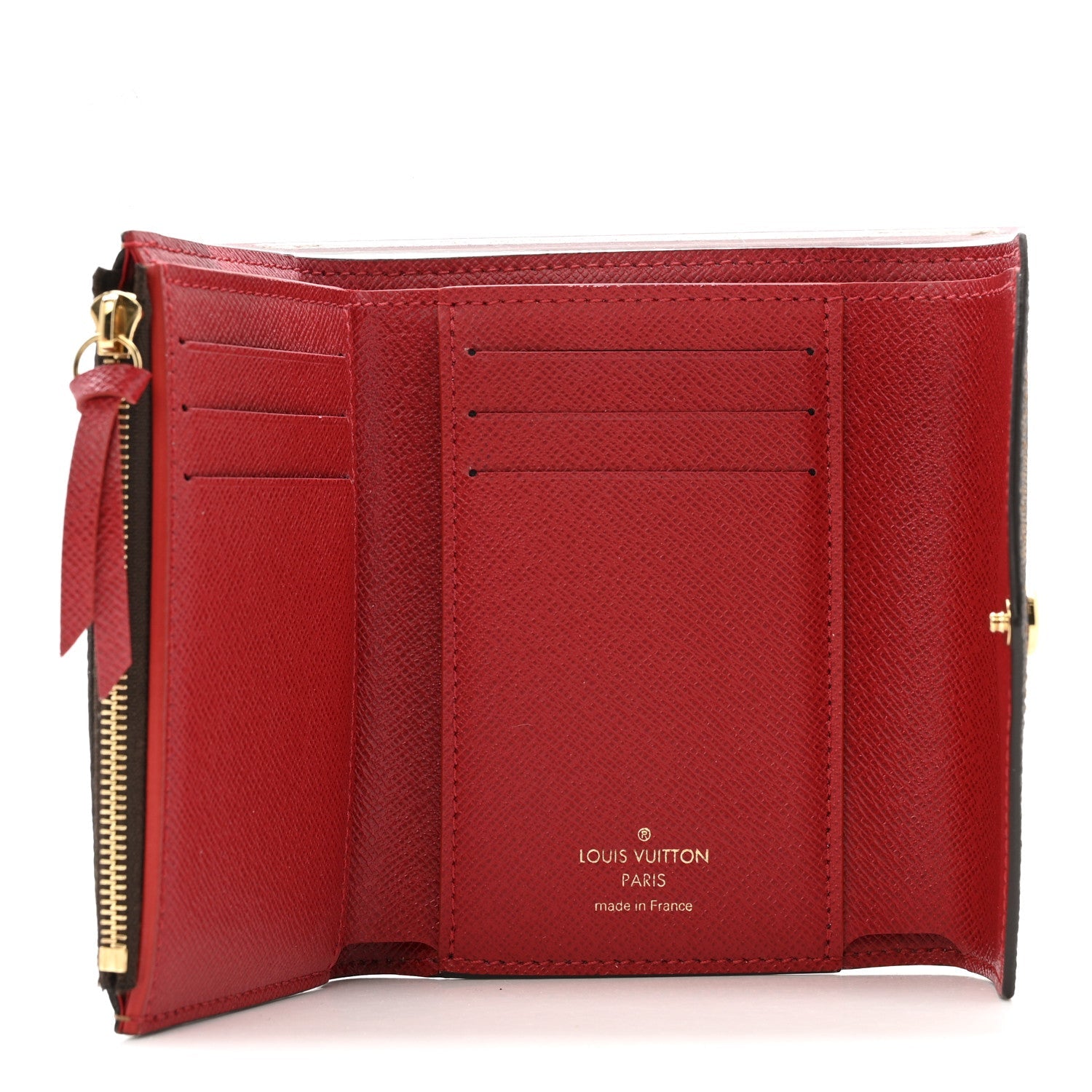 Louis Vuitton Damier Ebene Victorine Wallet Red