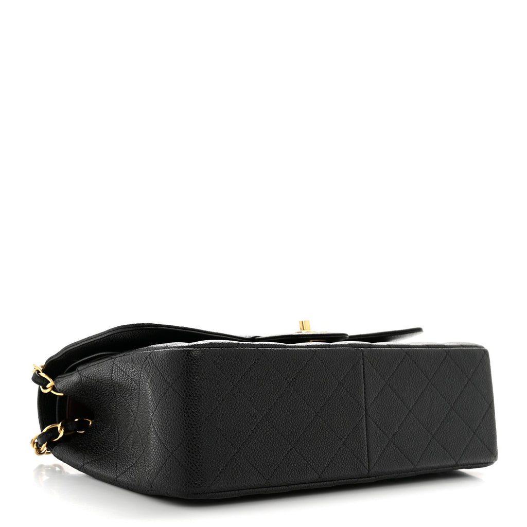 Chanel Caviar Quilted Jumbo Double Flap Black