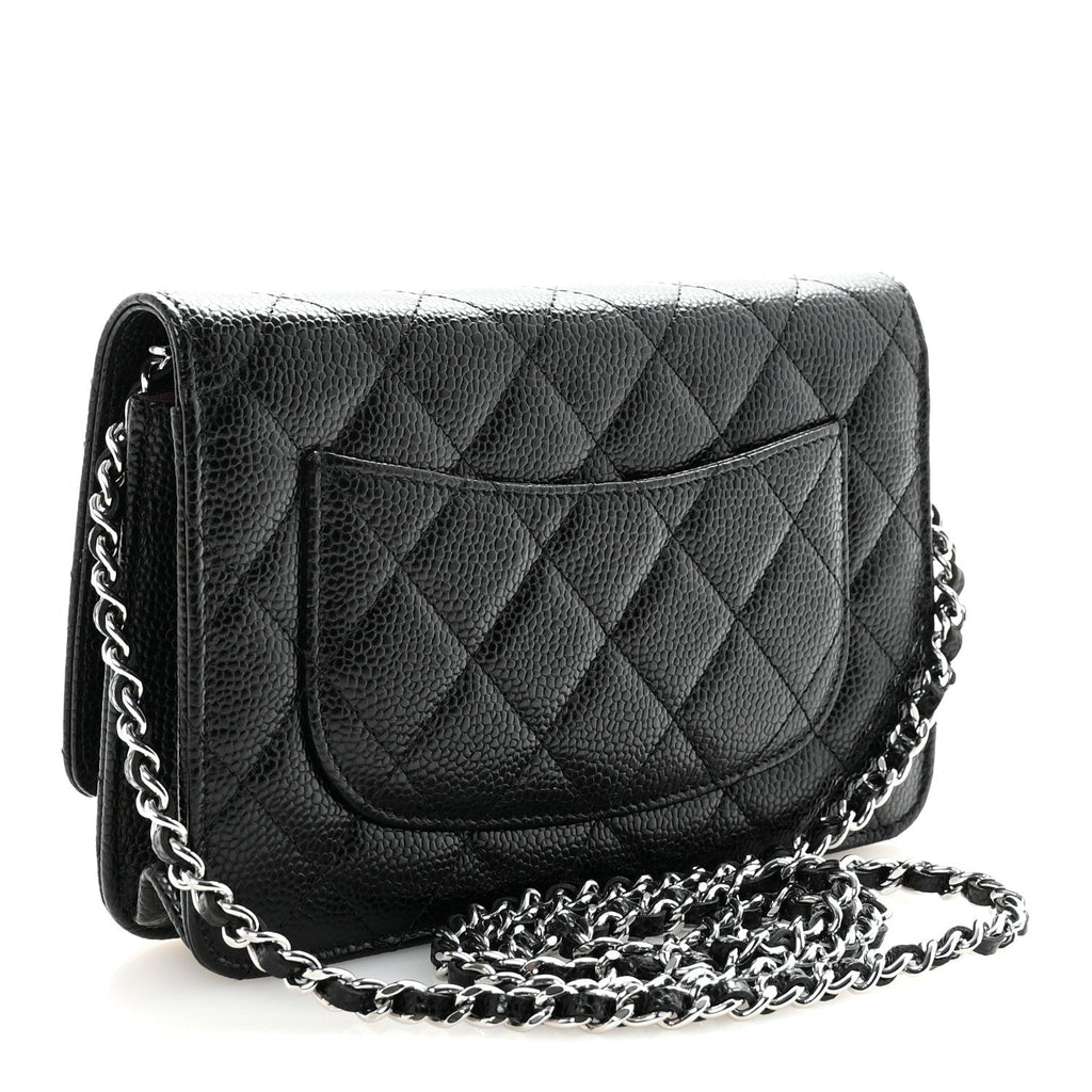 Chanel Caviar Quilted Wallet on Chain WOC Black