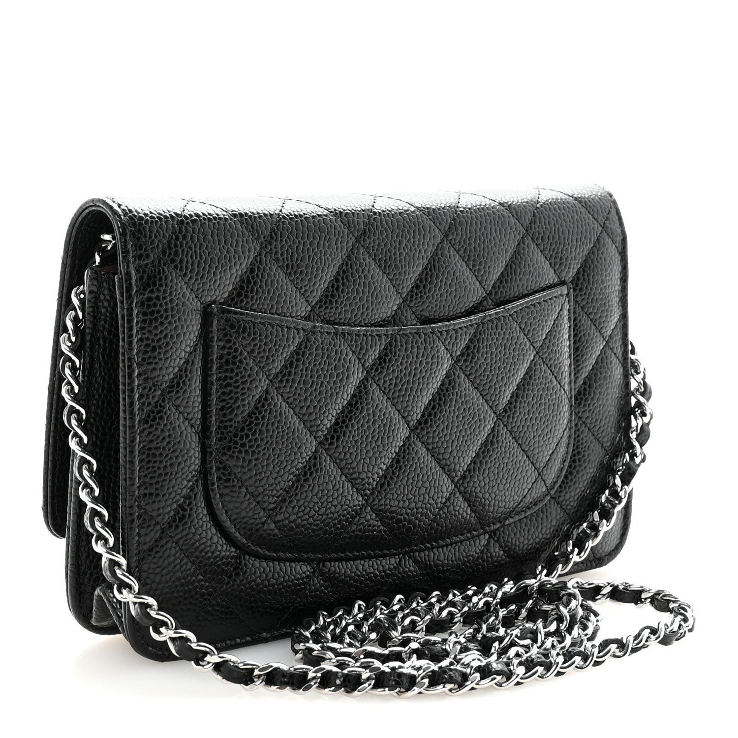 Chanel Caviar Quilted Wallet on Chain WOC Black