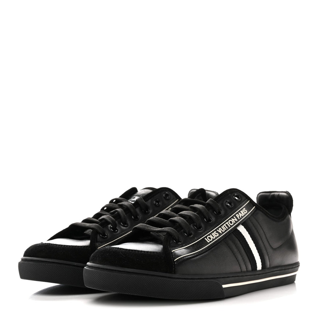 Louis Vuitton Calfskin Mens Cosmos Sneakers 8 Black