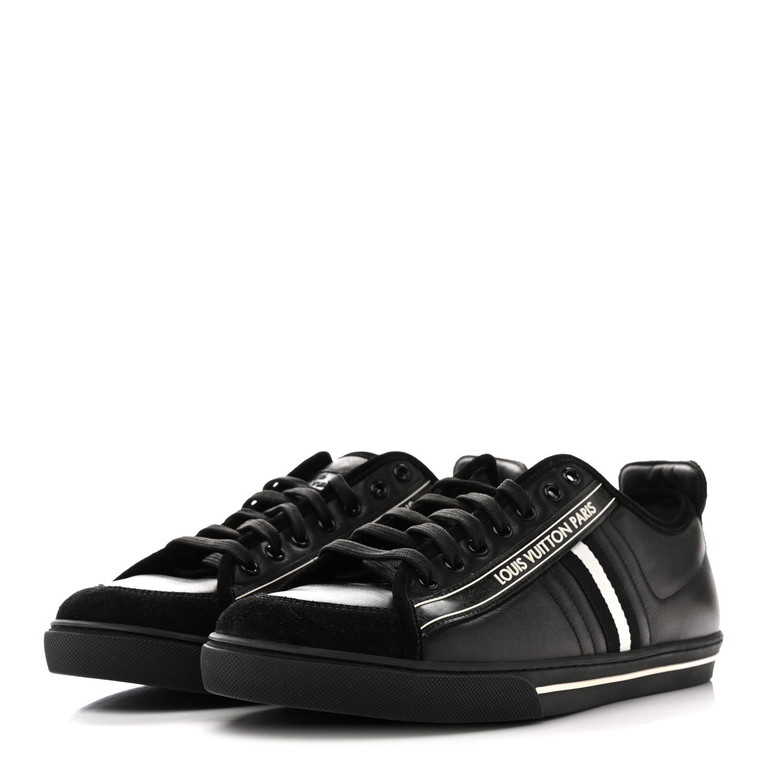 Louis Vuitton Calfskin Mens Cosmos Sneakers 8 Black