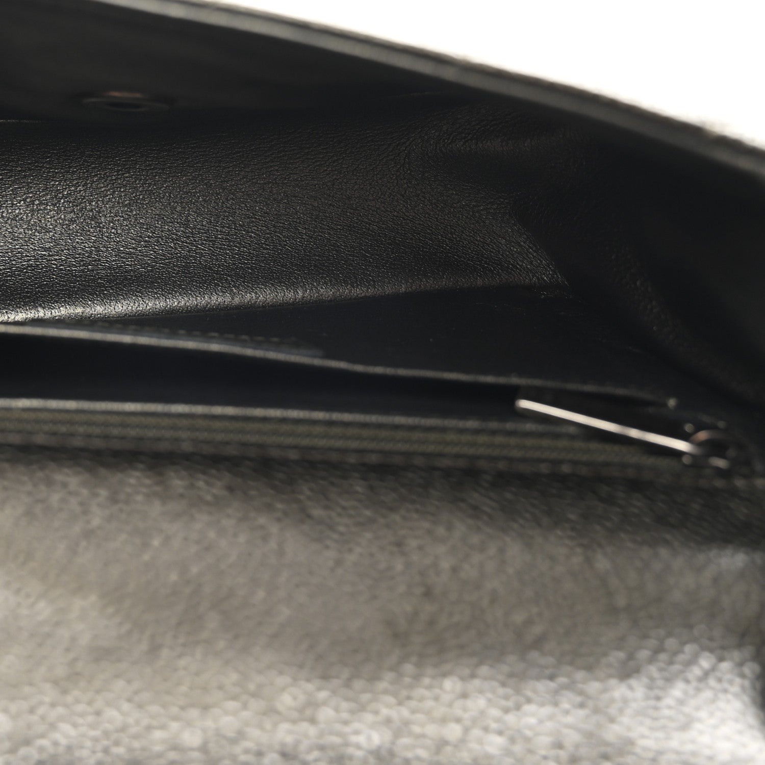 Chanel Metallic Caviar Quilted Mini Rectangular Flap Dark Grey