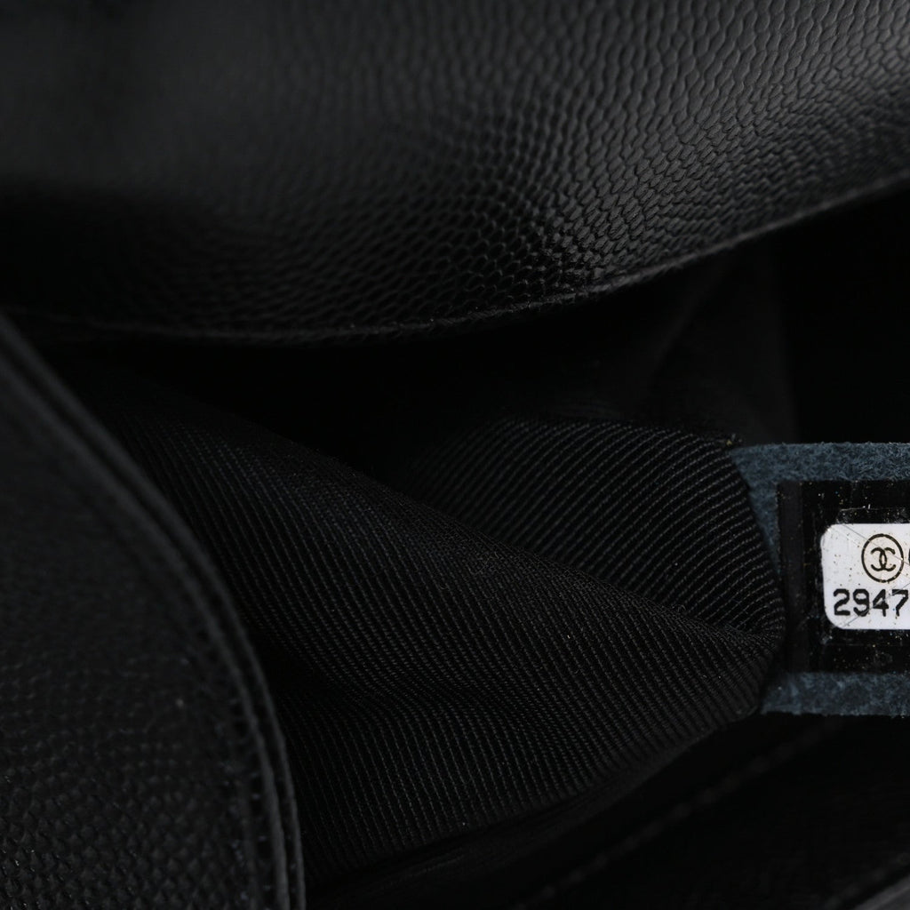 Chanel Caviar Quilted Medium Boy Flap Black