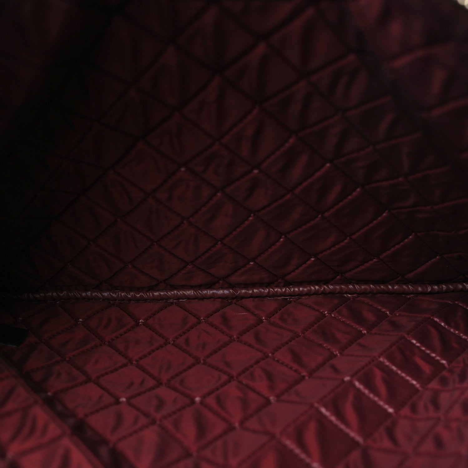 Caviar Quilted Large Cosmetic Case Black