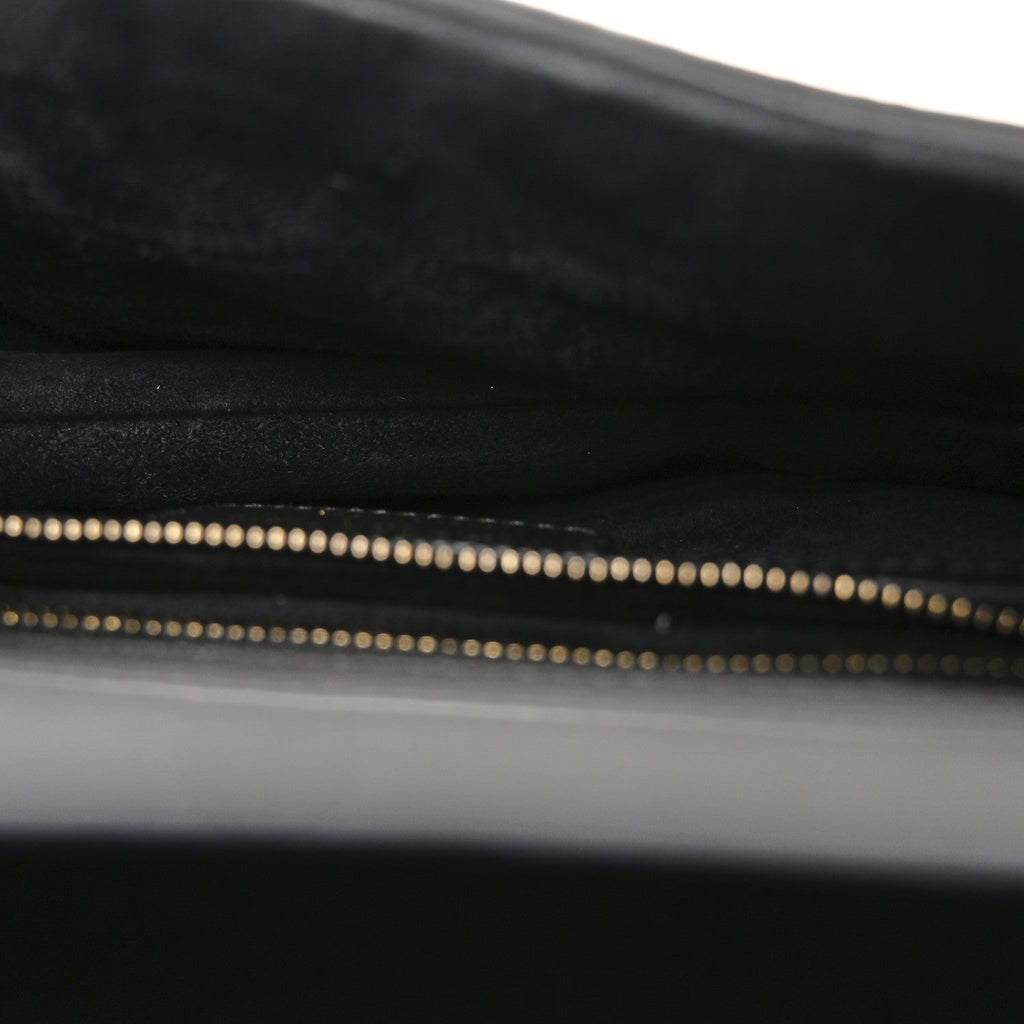 Christian Dior Grained Calfskin Saddle Bag Black
