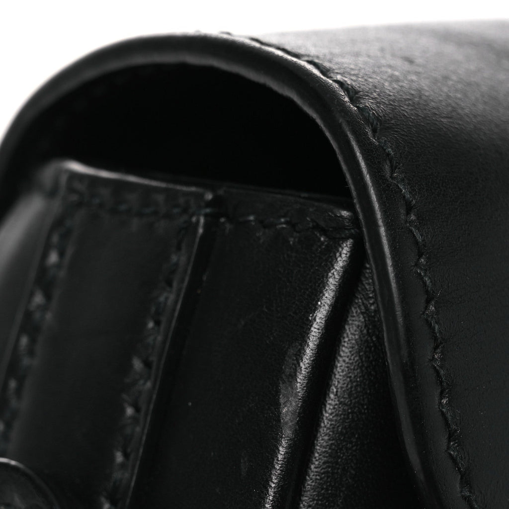 Christian Dior Calfskin D Fence Saddle Bag Black