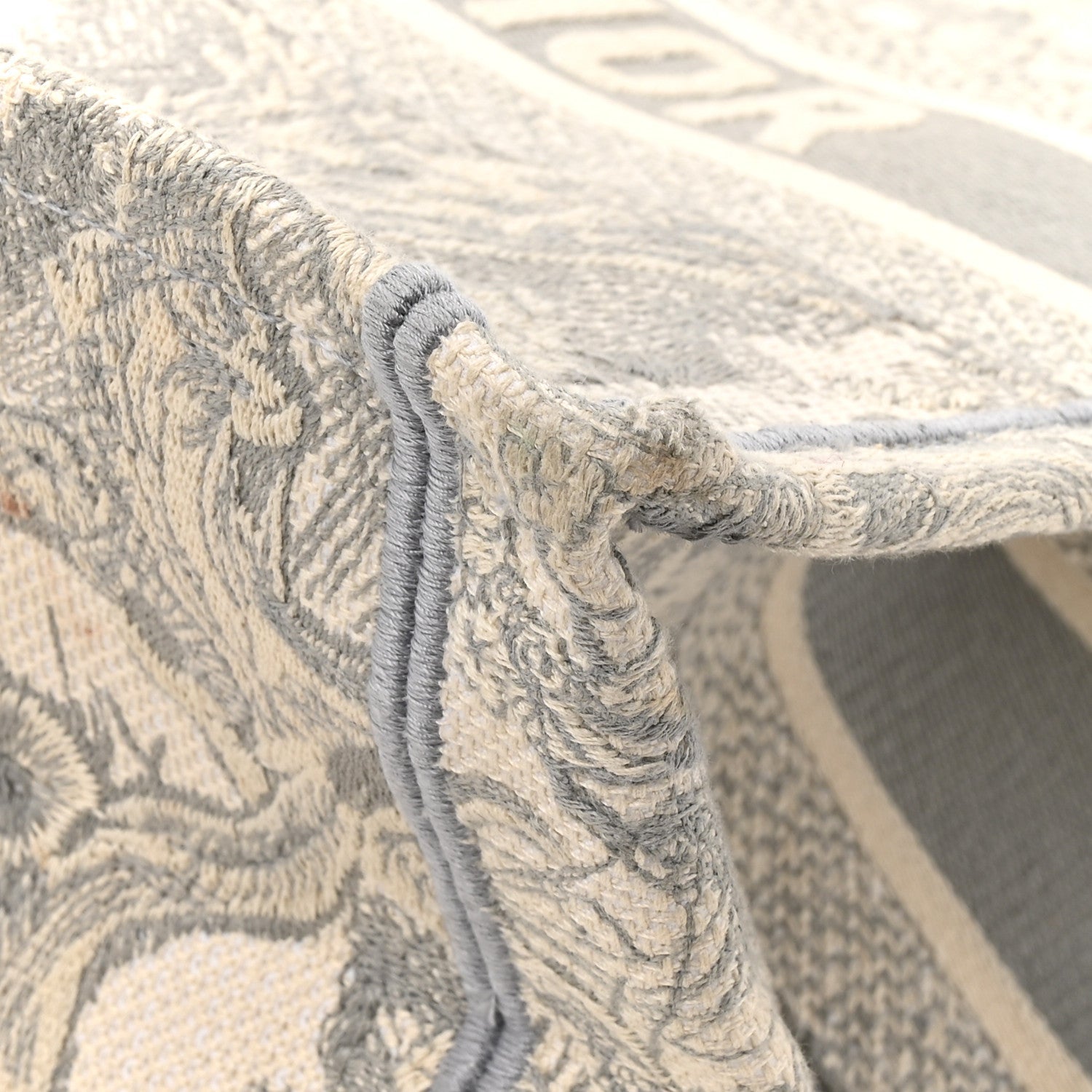 Christian Dior Canvas Embroidered Medium Dioriviera Toile De Jouy Book Tote Gray