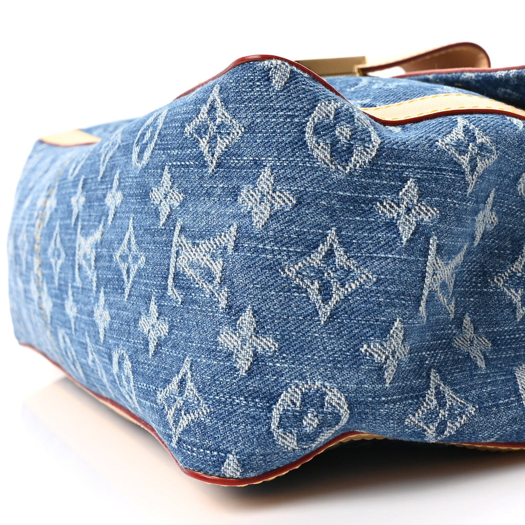 Louis Vuitton Denim Monogram Dauphine Soft GM Blue