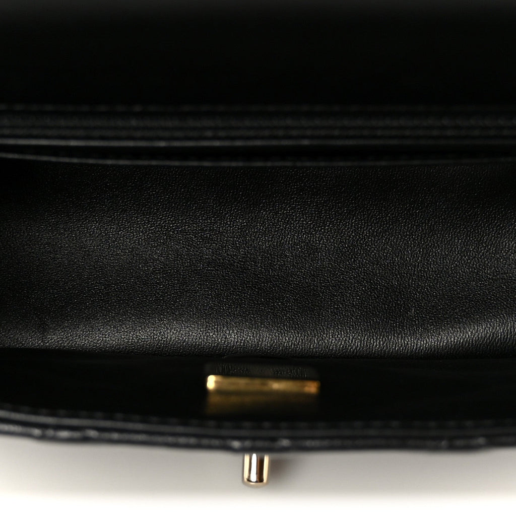 Chanel Lambskin Quilted Mini Square Flap Black