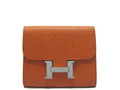Hermes Wallet H2006 Ladies Cow Leather Orange