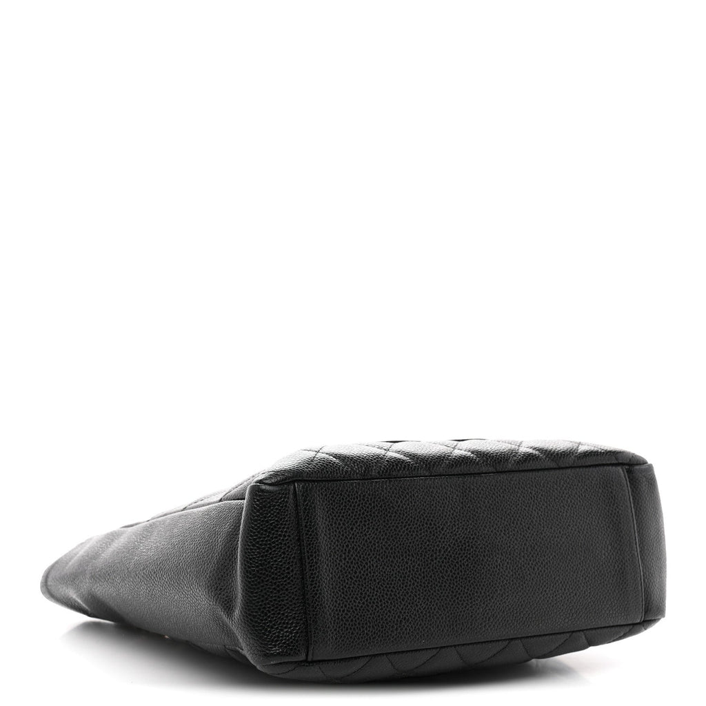Chanel Caviar Quilted Petit Shopping Tote PST Black