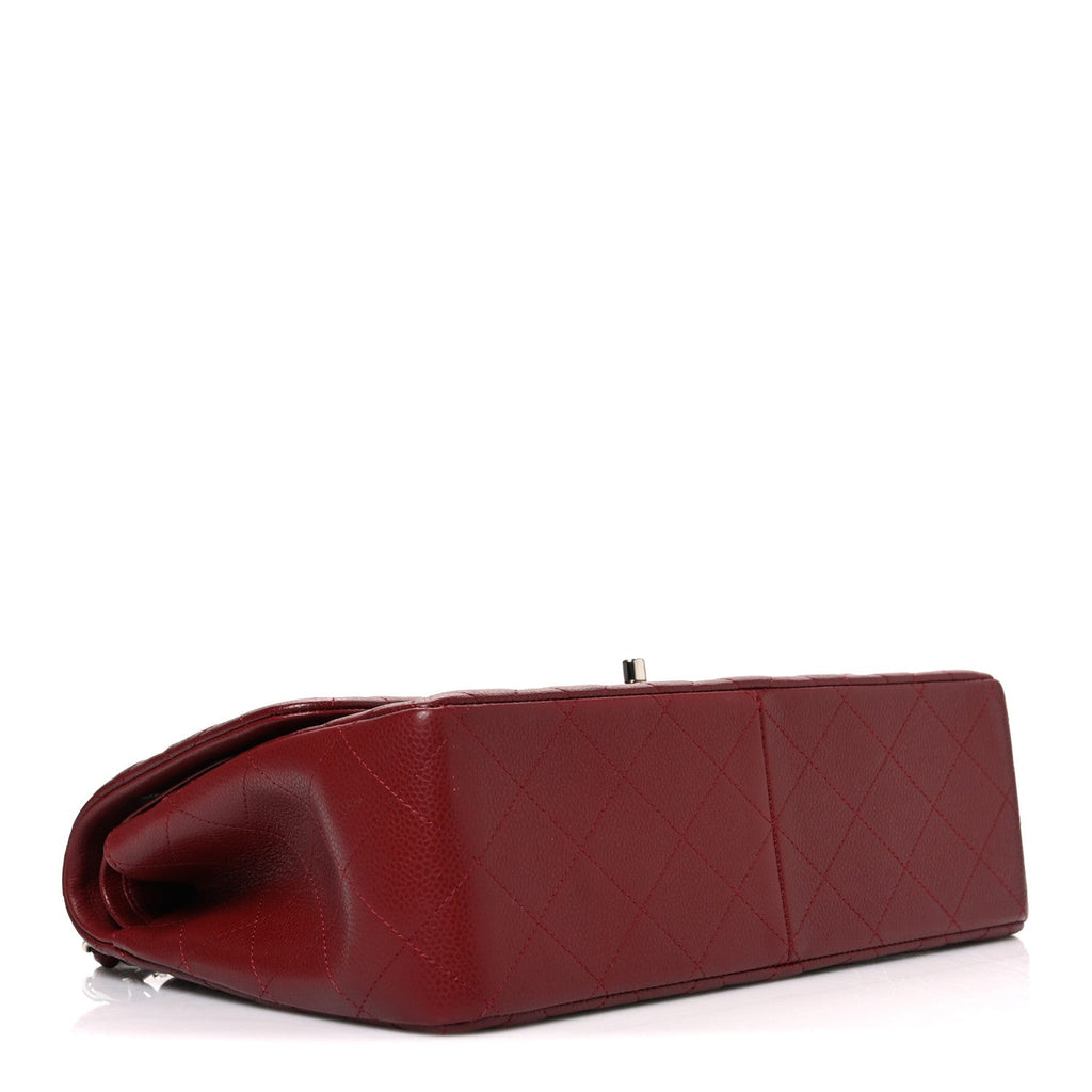 Chanel Caviar Quilted Jumbo Double Flap Burgundy