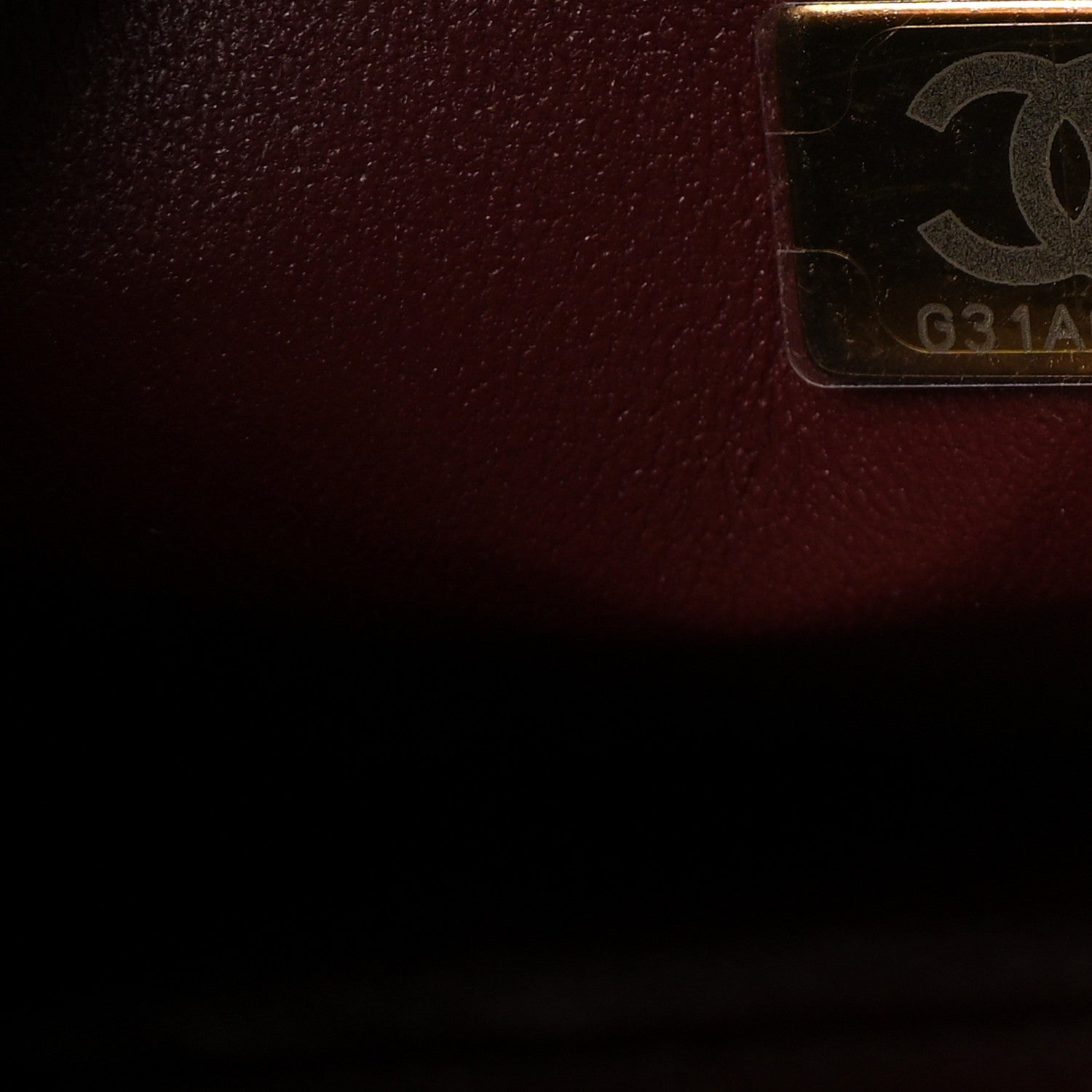 Chanel Calfskin Quilted Studded Square Vanity Case Burgundy