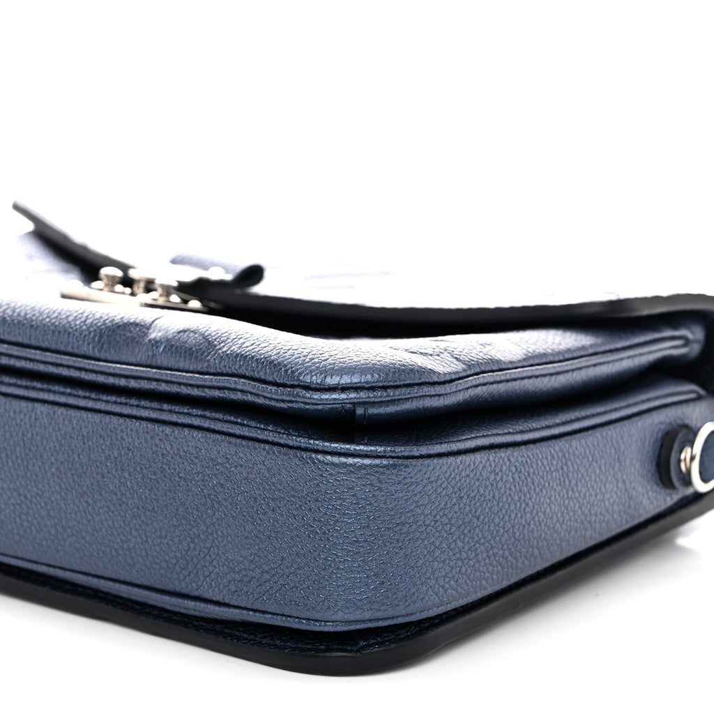 Louis Vuitton Metallic Empreinte Monogram Giant Pochette Metis Navy Nacre