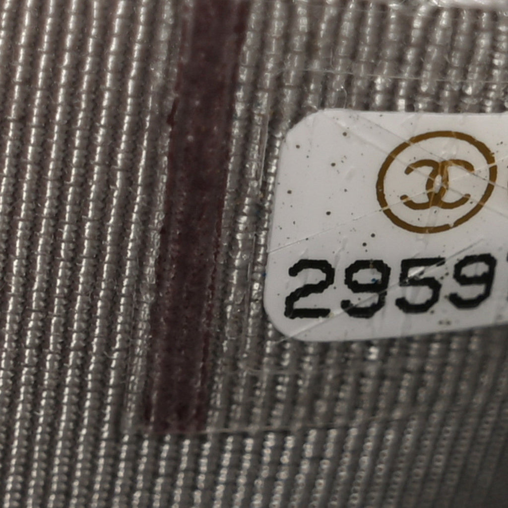 Chanel Lambskin Crystal Quilted Wallet On Chain WOC Grey