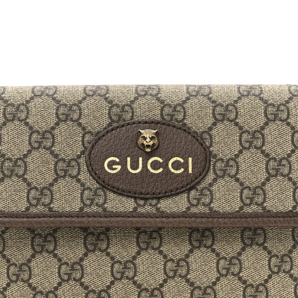 Gucci GG Supreme Monogram Neo Vintage Web Belt Bag Brown