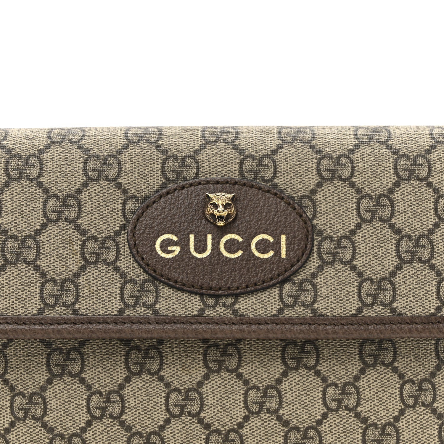 Gucci GG Supreme Monogram Neo Vintage Web Belt Bag Brown