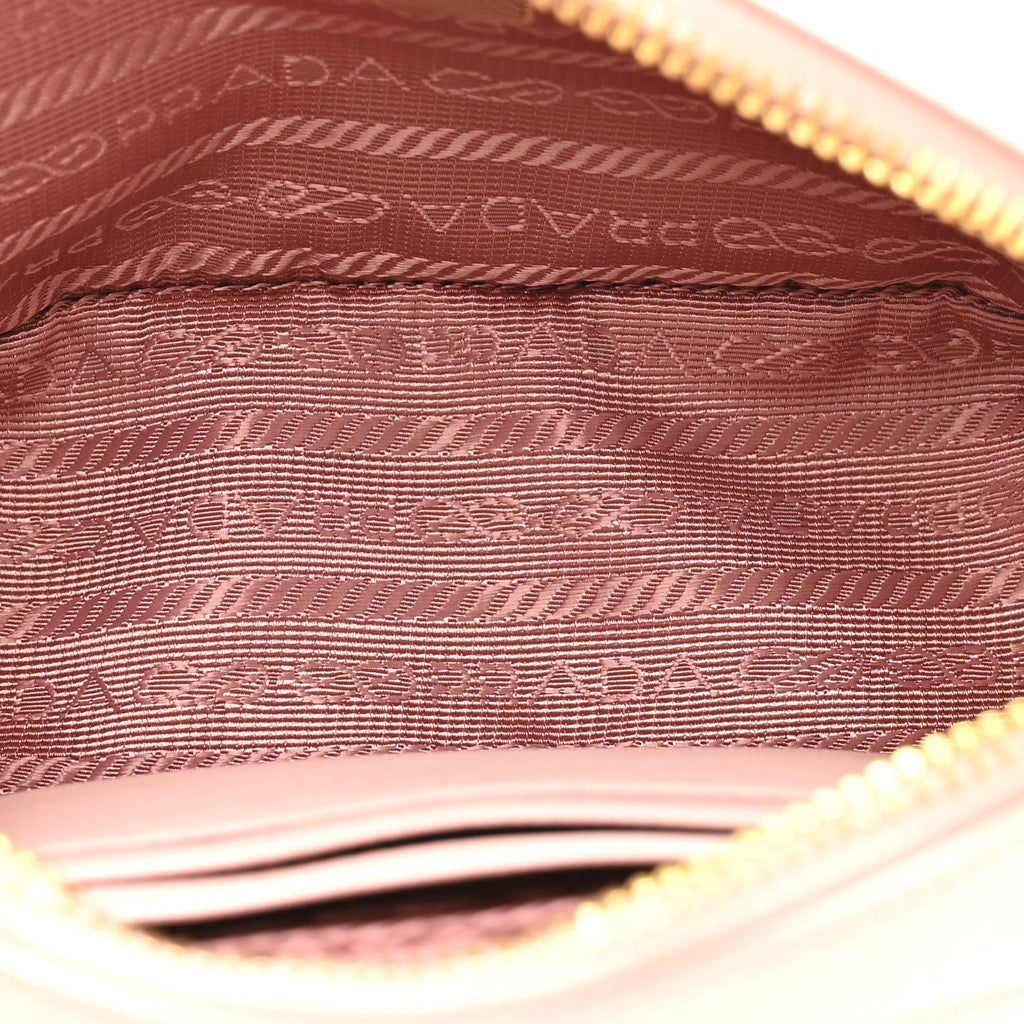Prada Saffiano Lux Mini Camera Crossbody Bag Orchidea