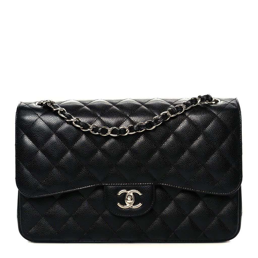 Chanel Caviar Quilted Jumbo Double Flap Black