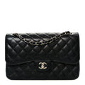 Chanel Caviar Quilted Jumbo Double Flap Black