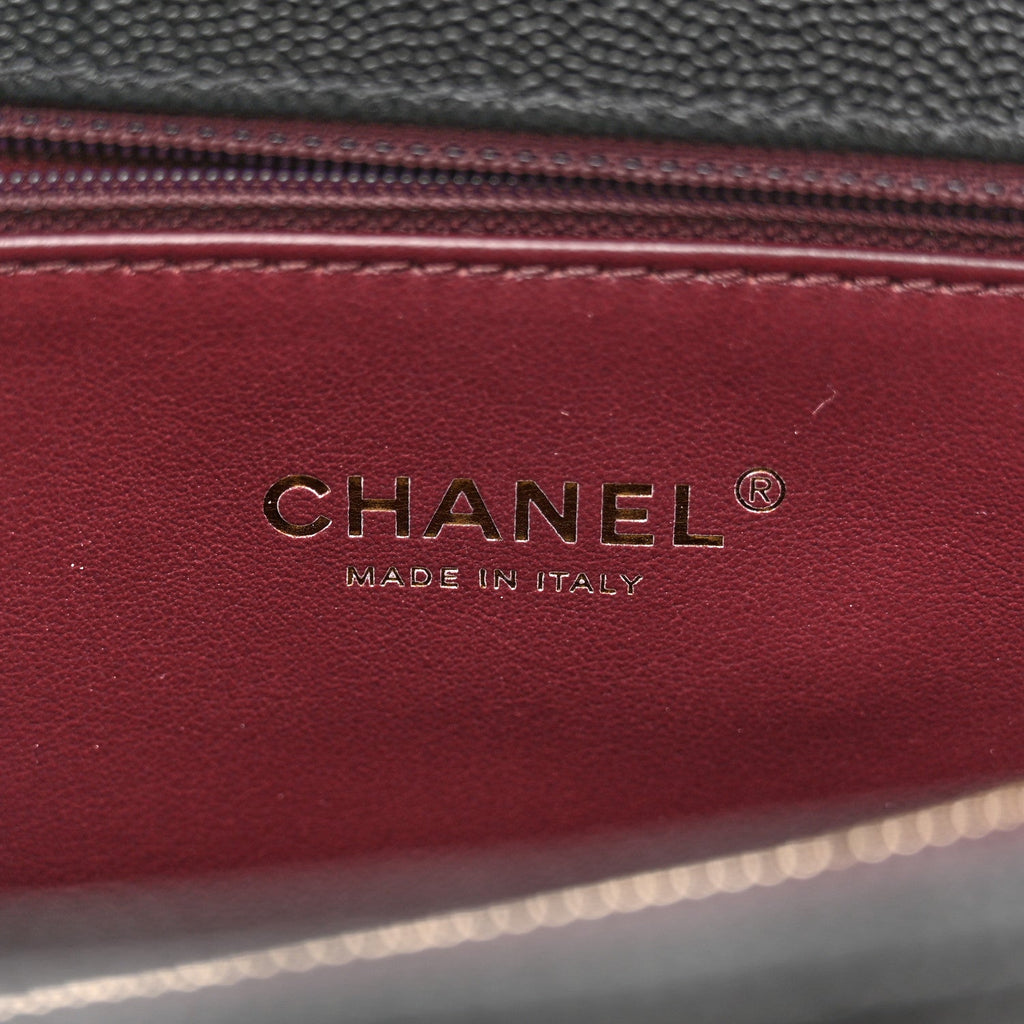 Chanel Caviar Quilted Small Coco Handle Flap Black