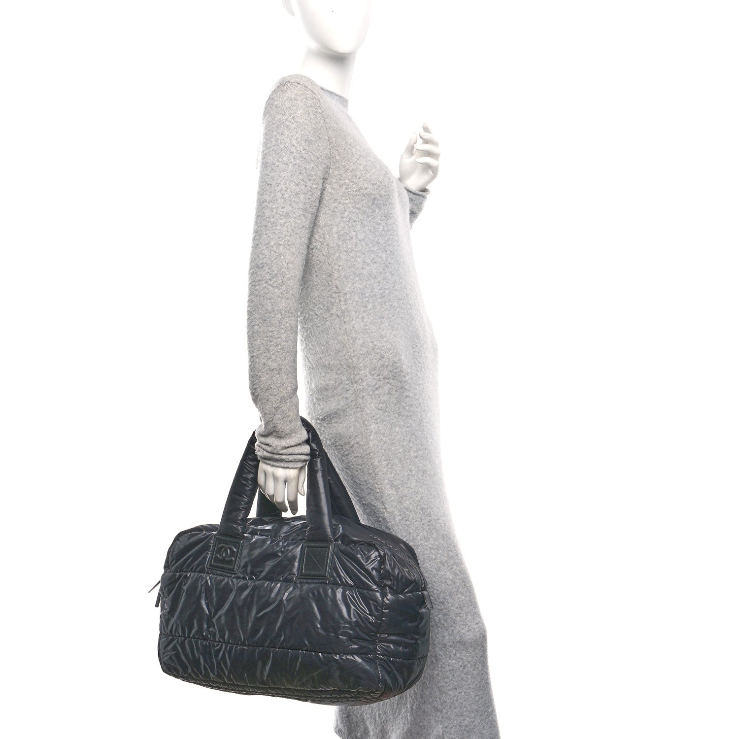 Chanel Nylon Coco Cocoon Large Reversible Tote Black