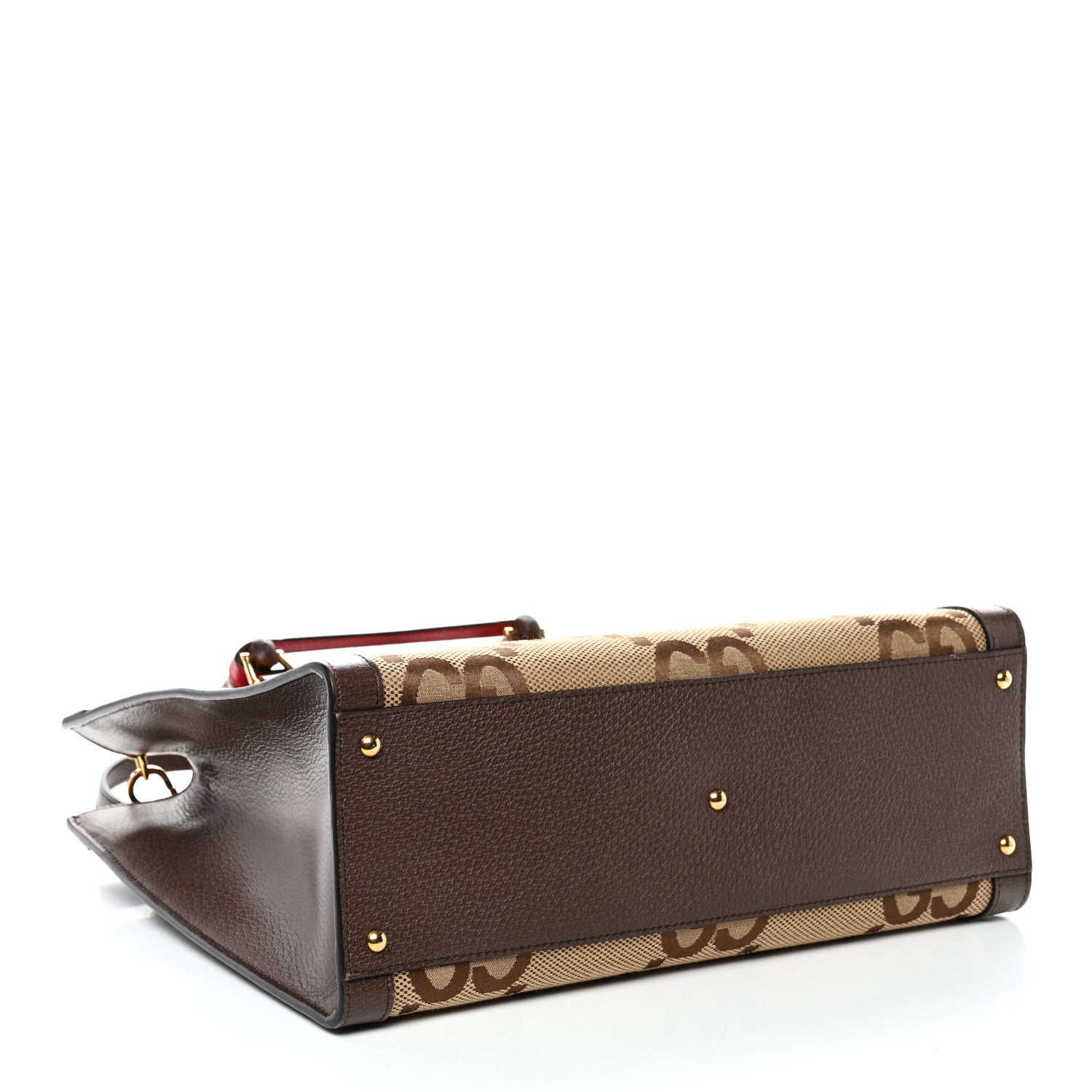 Gucci Monogram Jumbo GG Textured Dollar Calfskin Medium Diana Tote Bag Camel Ebony New Acero Pomegranate Red