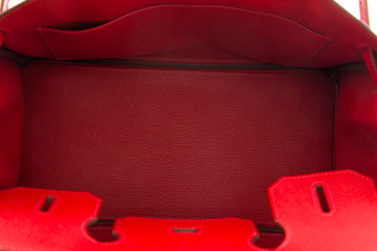 Hermès Rouge Casaque  Epsom Leather Birkin 30 CM