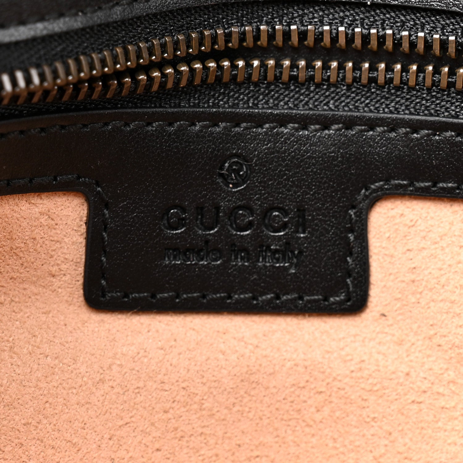 Gucci Calfskin Matelasse Small GG Marmont Shoulder Bag Black