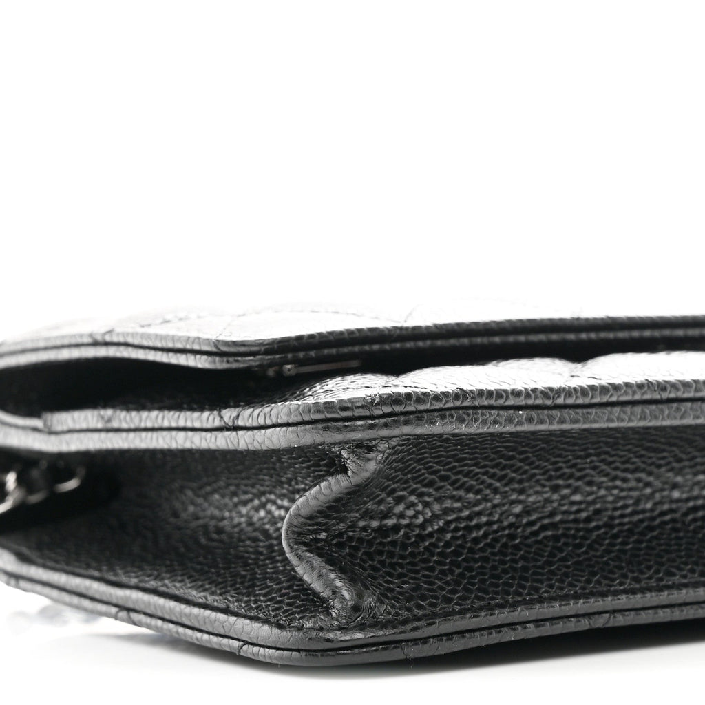 Chanel Caviar Quilted Wallet on Chain WOC Black