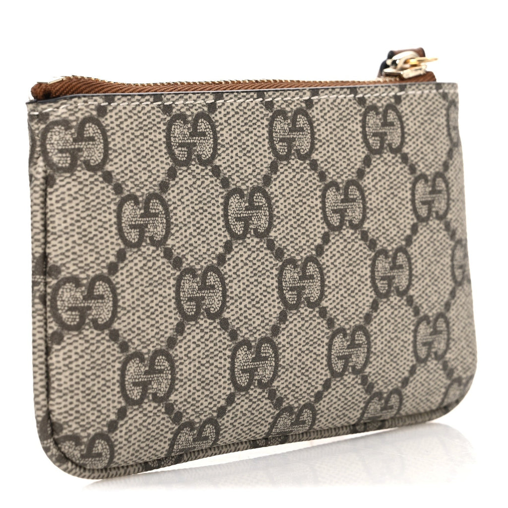 Gucci GG Supreme Monogram Selleria Key Case  Brown