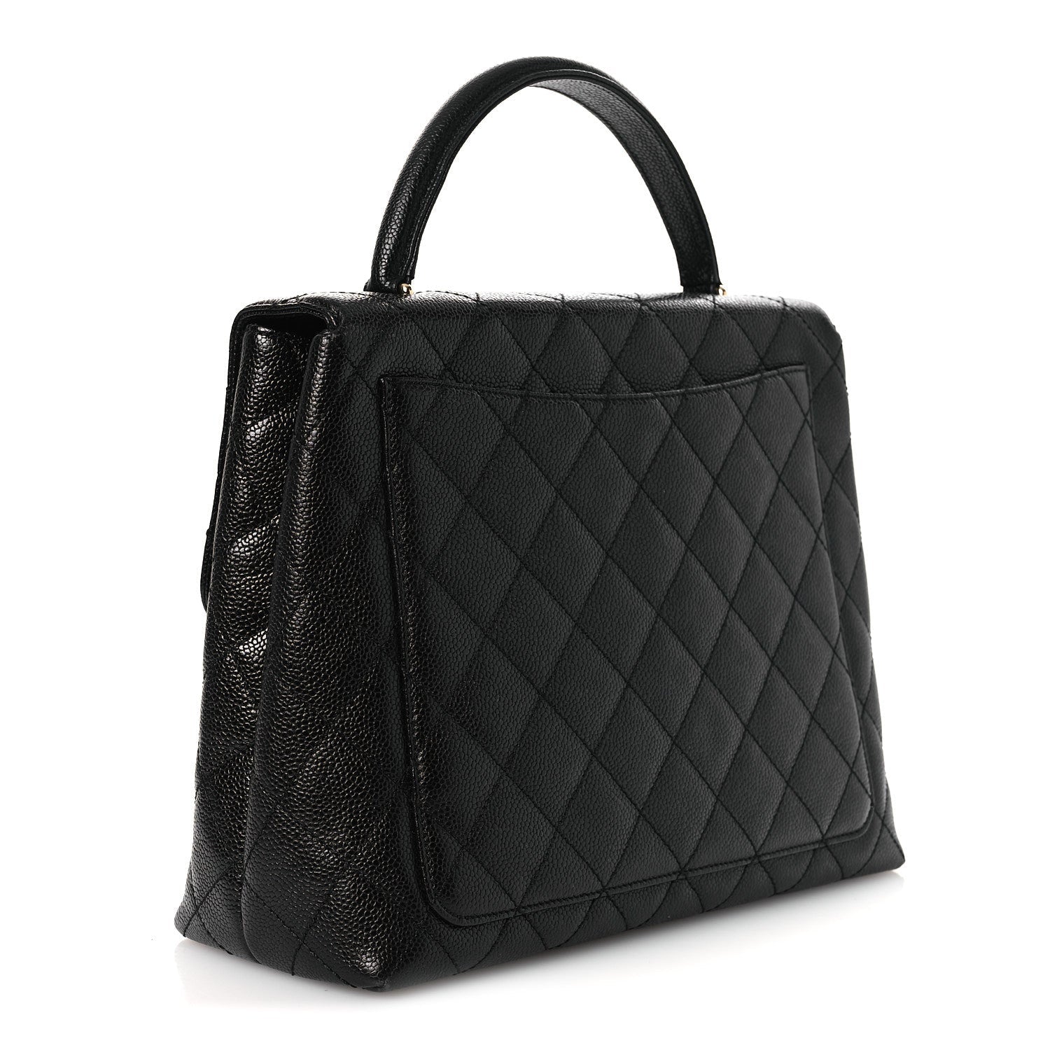 Chanel Caviar Quilted Jumbo Kelly Flap Black