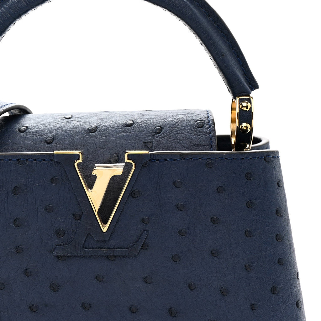 Louis Vuitton Ostrich Capucines Mini Indigo