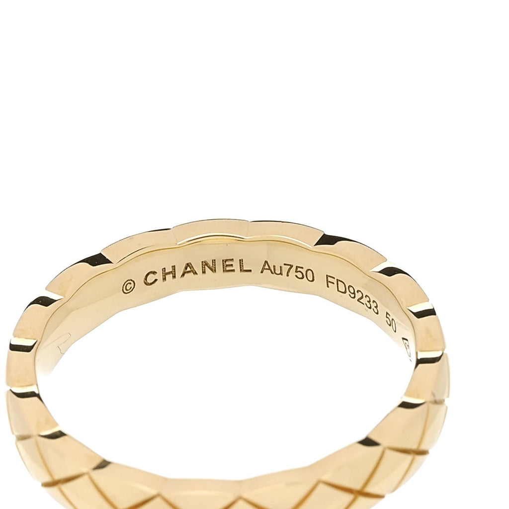 18K Yellow Gold Mini Coco Crush Ring 50 5.25