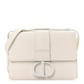 Christian Dior Ultra Matte Grained Calfskin 30 Montaigne Flap Bag White