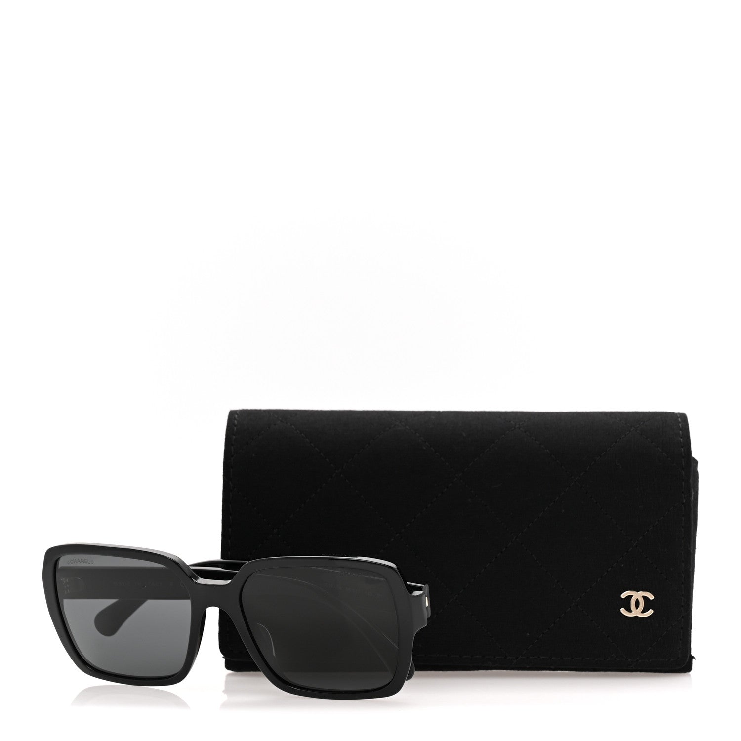Acetate Square Sunglasses 5408-A Black