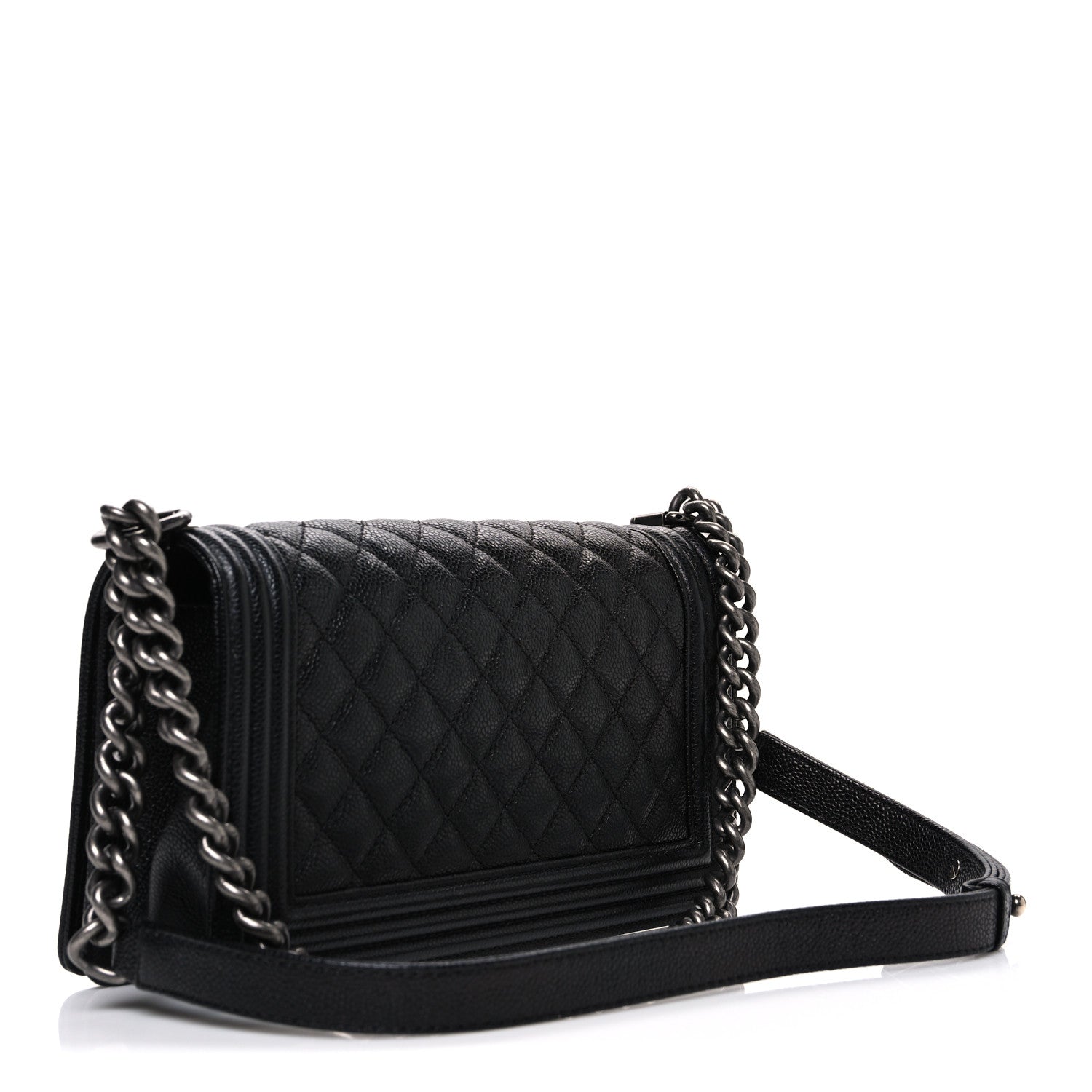 Chanel Caviar Quilted Medium Boy Flap Black