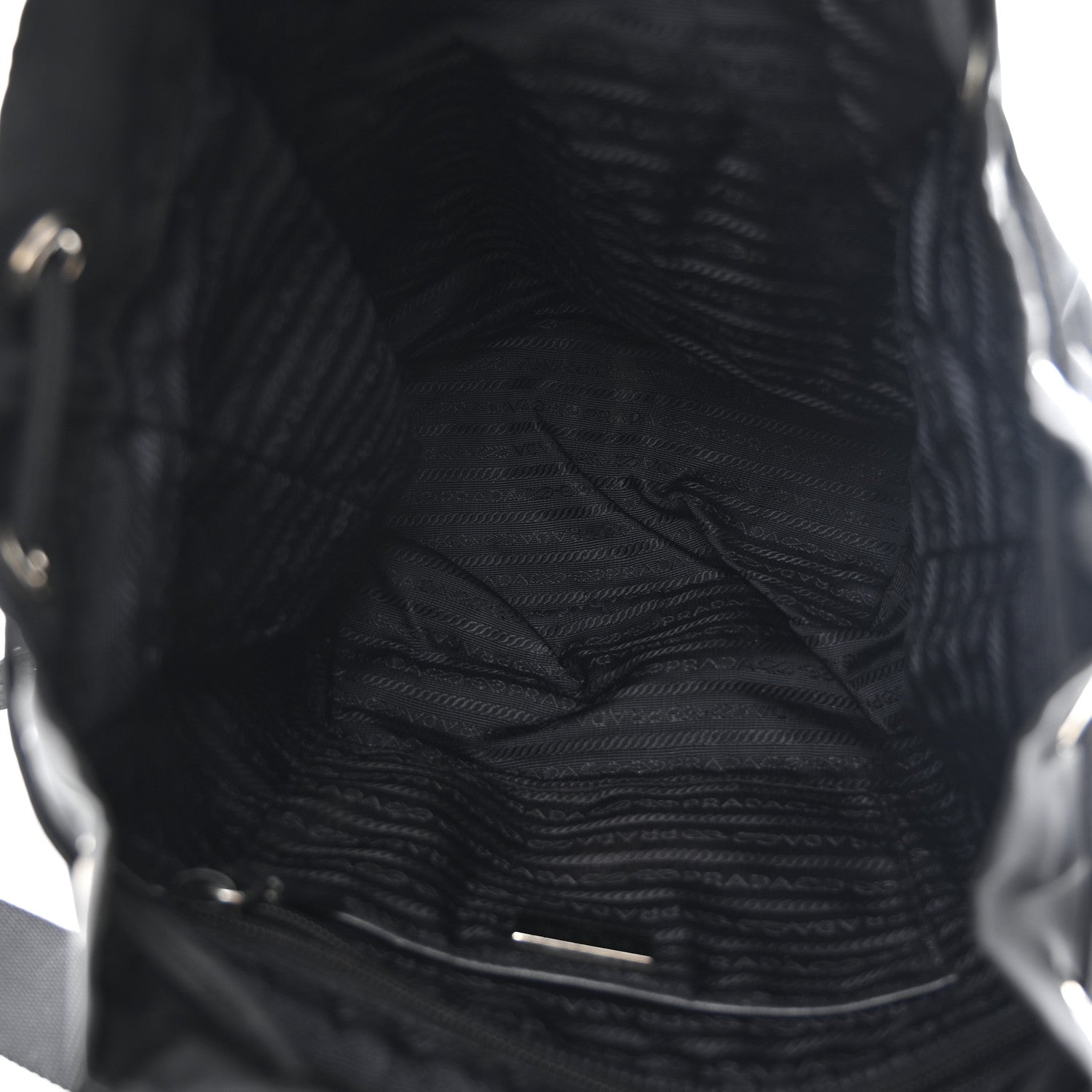 Prada Tessuto Nylon Saffiano Medium Backpack Black