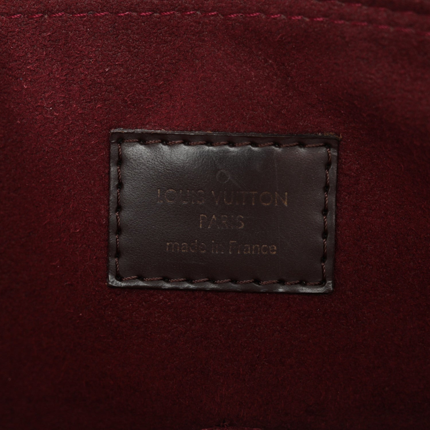 Louis Vuitton Cuir Taurillon Damier Ebene Normandy Bordeaux