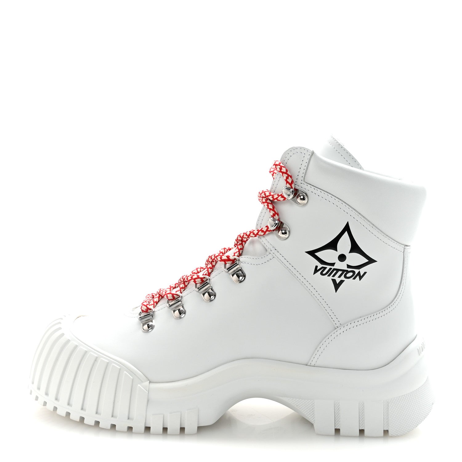 Louis Vuitton Calfskin Ruby Flat Ranger Boots 38 White