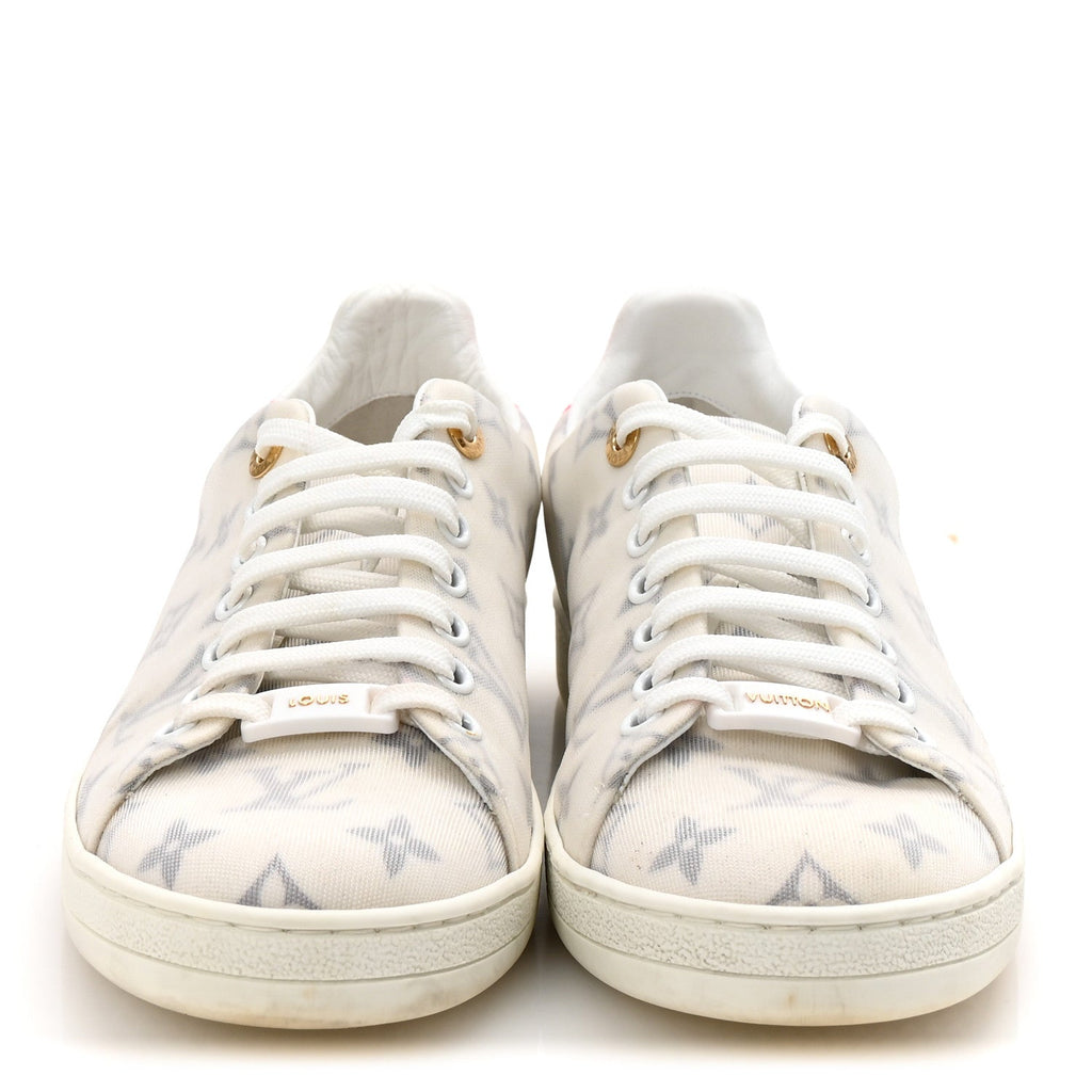 Louis Vuitton Technical Fabric Calfskin Monogram Frontrow Sneakers 39 Pink