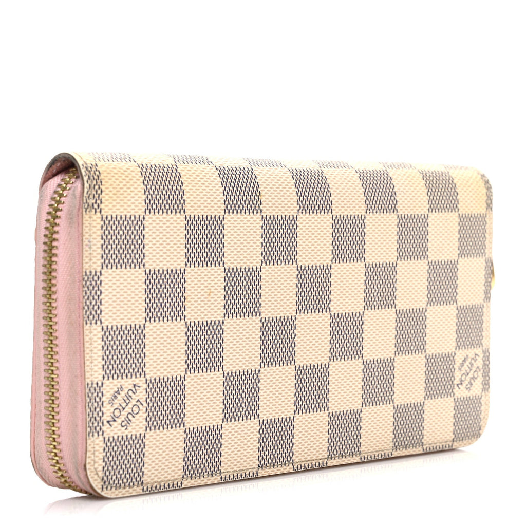 Louis Vuitton Damier Azur Zippy Wallet Rose Ballerine