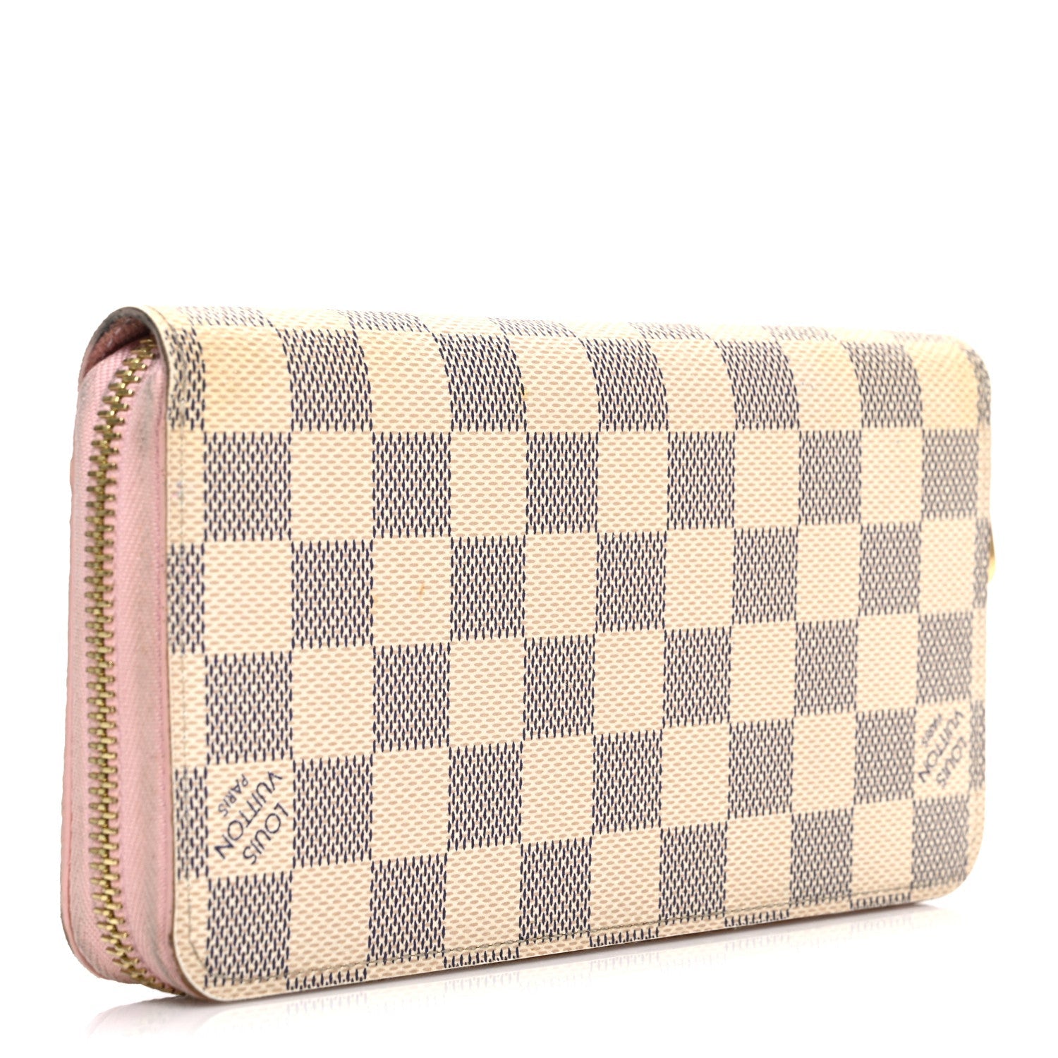 Louis Vuitton Damier Azur Zippy Wallet Rose Ballerine