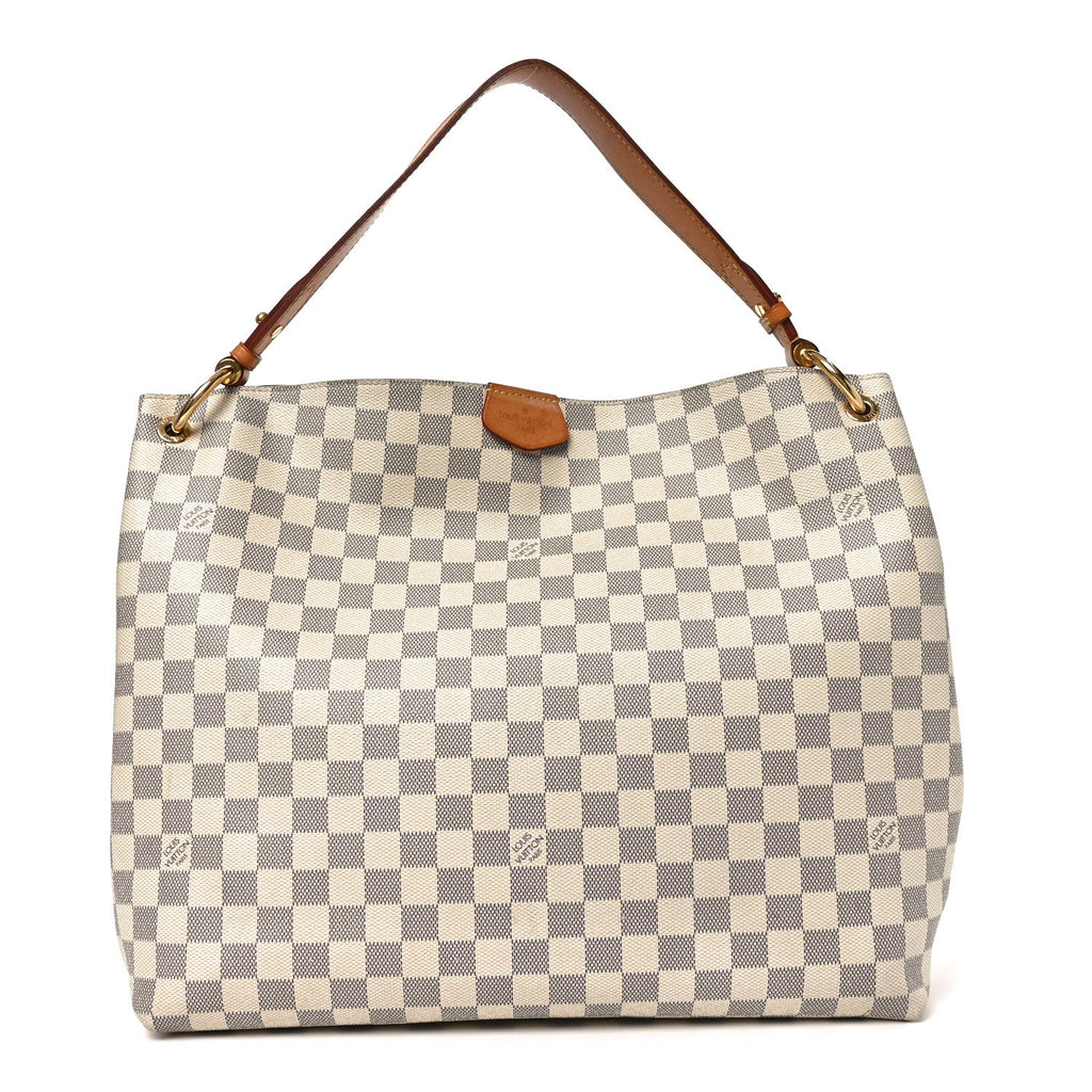 Louis Vuitton Damier Azur Graceful MM Rose Ballerine