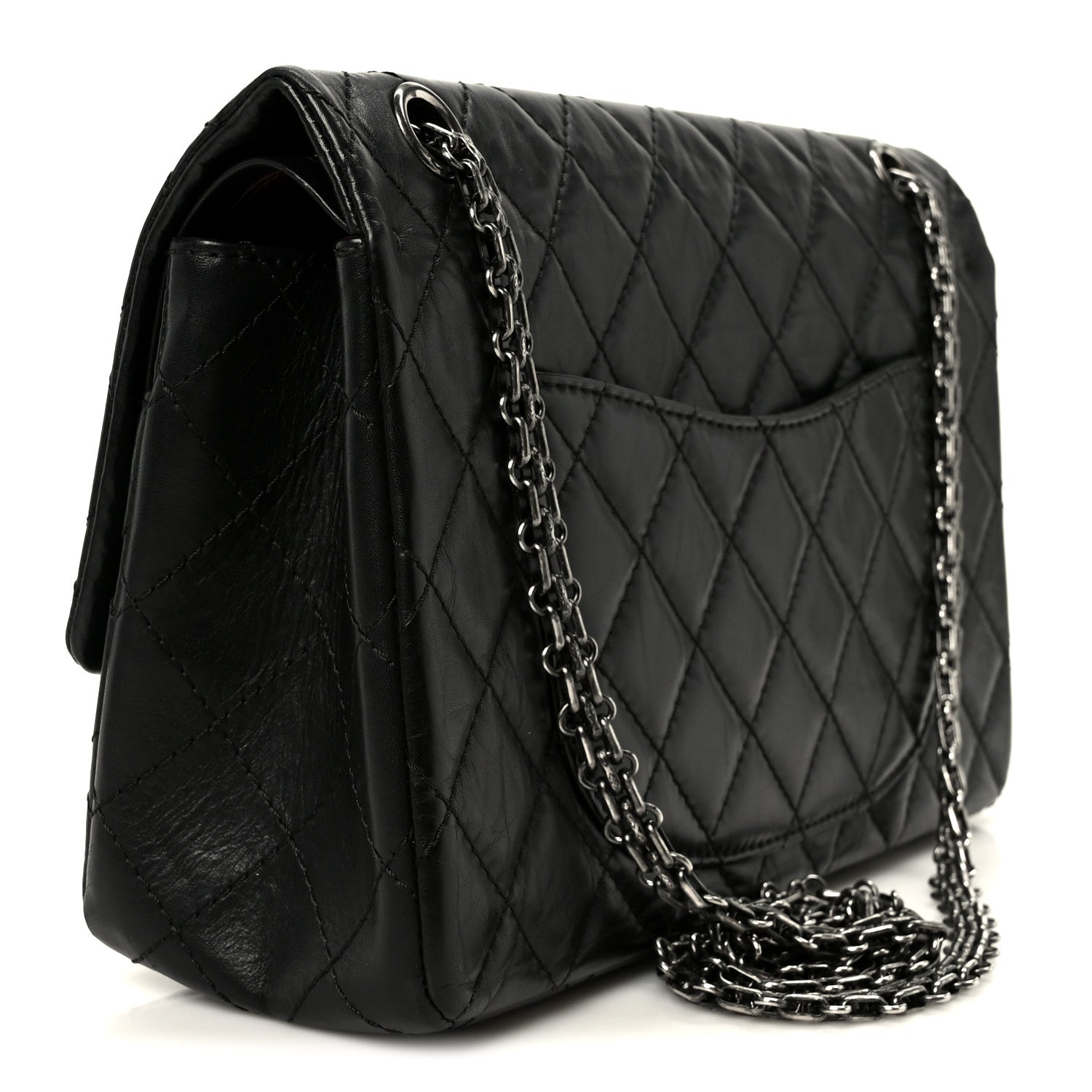 Chanel Aged Calfskin Quilted 2.55 Reissue 226 Flap Black