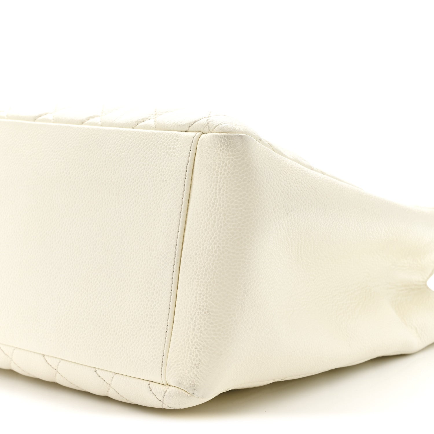 Chanel Caviar Quilted Grand Shopping Tote GST White