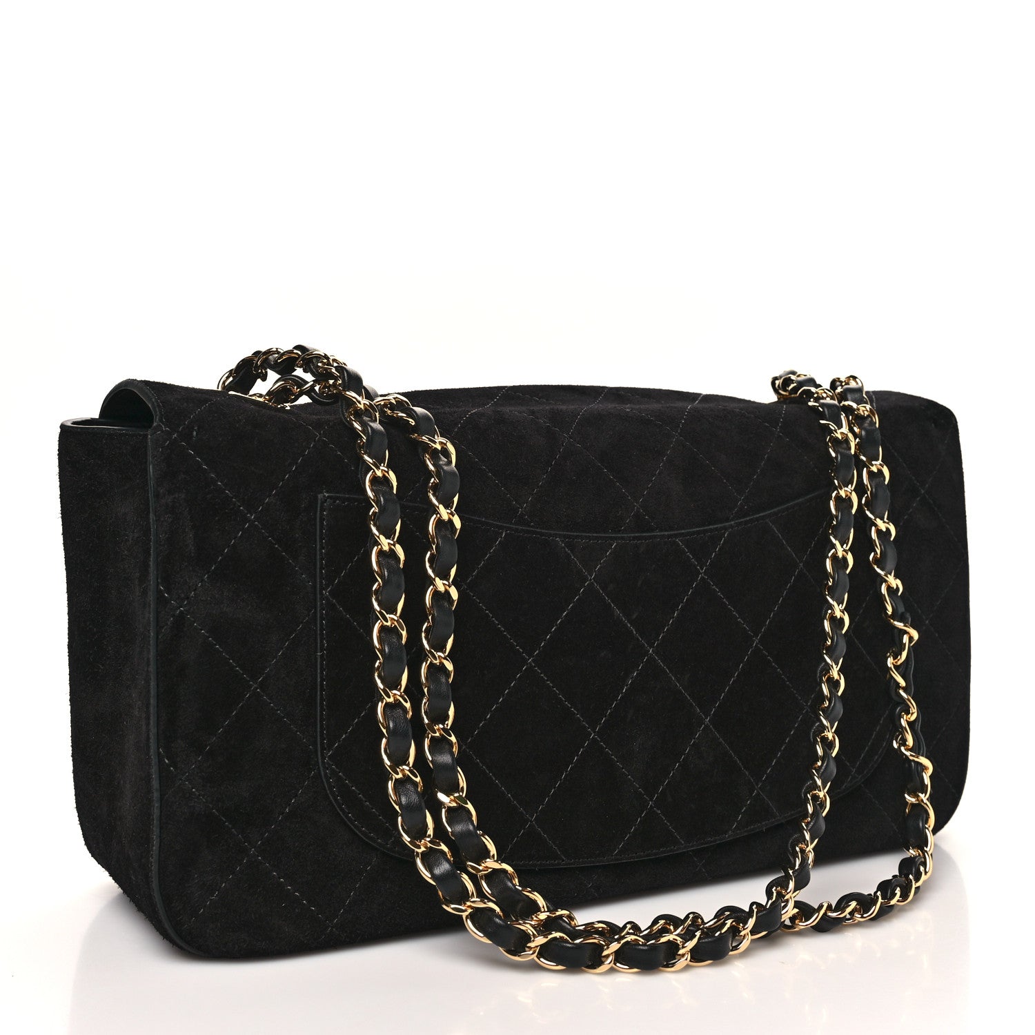 Chanel Suede Calfskin Small Souplissimo Maxi Flap Black