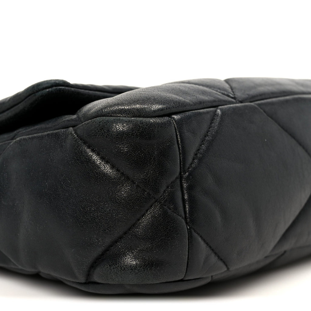 Chanel Lambskin Quilted Medium Chanel 19 Flap Black